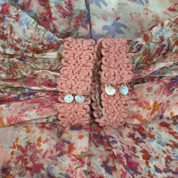 Anthropologie Ranna Gill Pink Floral Belle Blouse Size Small - Picture 8 of 14